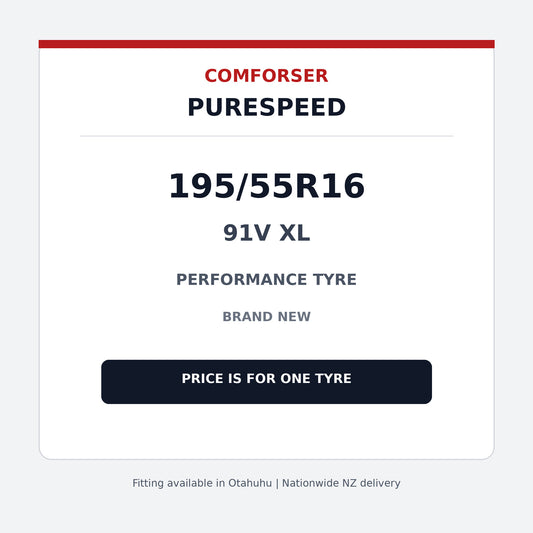 195/55R16 Comforser Purespeed Performance Tyre 91V XL Zoom Tyres Otahuhu