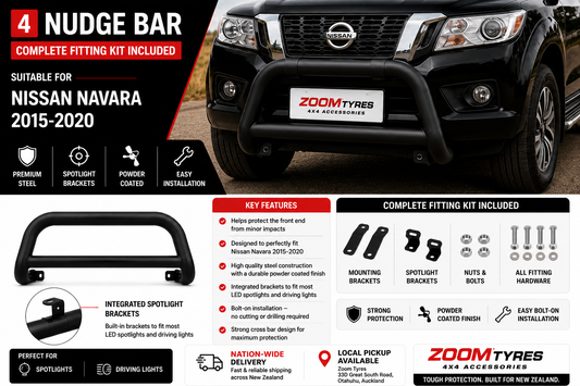 Nudge Bar - Suitable for Nissan Navara 2015-2020 Zoom Tyres Otahuhu