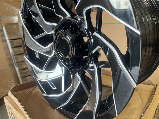17x9 ET0 Alloy Wheel 6x139.7 Black Milled – Suitable for Ranger, Hilux, D-Max, Triton, Navara & More Zoom Tyres Otahuhu