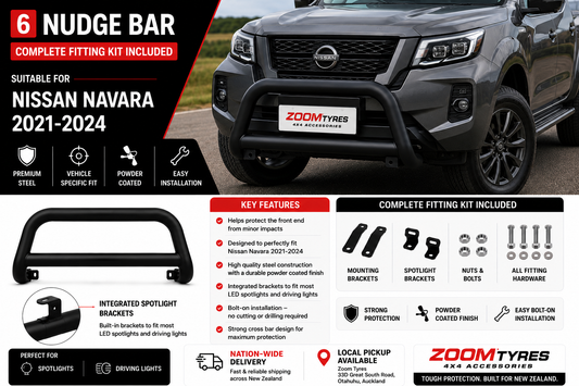 Nudge Bar - Suitable for Nissan Navara 2021-2025 Zoom Tyres Otahuhu