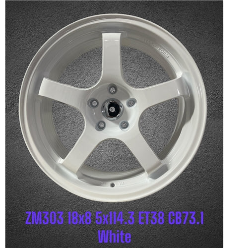 18x8 5x114.3 White Alloy Mag Wheels ET38 – Set of 4