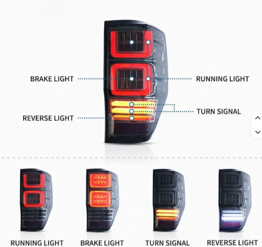 LED Taillight - Suitable for Ford Ranger PX1 PX2 PX3 T6 T7 T8 2012-2022 Zoom Tyres Otahuhu