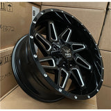 20x10 ET-24 6x139.7 Gloss Black Off-Road Wheels Ranger Hilux Navara – Set of 4