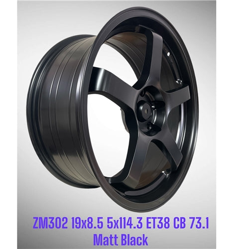 19x8.5 5x114.3 Matt Black Alloy Mag Wheels ET38 – Set of 4