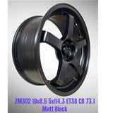 19x8.5 5x114.3 Matt Black Alloy Mag Wheels ET38 – Set of 4