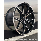 19x9.5 Alloy Mag Wheels 5x120 Black Machined Lip – Set of 4 – BMW Rims