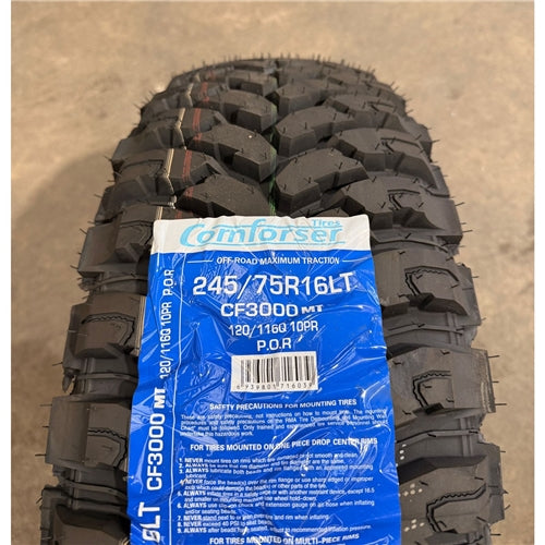 245/75R16 120/116Q 10PR MT – Comforser New Tyre | 4WD / Ute | Mud-Terrain