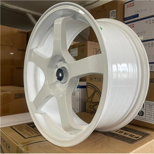 18x8 Alloy Mag Wheels 5x112 White – Set of 4 – VW Audi Mercedes Rims