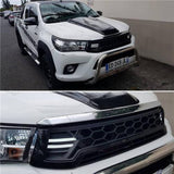 Front Grille With LED Black - Suitable for Toyota Hilux 2015 - 2018 Revo