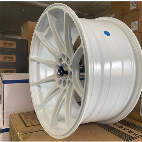 17x8.25 White Alloy Wheels 5x100 / 5x114.3 ET20 – Set of 4