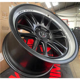 18x10 5x114.3 Matt Black Lip Alloy Mag Wheels ET30 – Set of 4