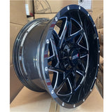 20x10 Ford F150 Wheels ET-12 6x135 / 6x139.7 Black Set of 4