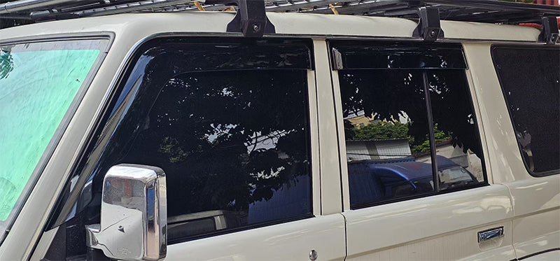 Door Visors - Suitable for Toyota Land Cruiser 70 Series 2007–2024 | Black Zoom Tyres Otahuhu