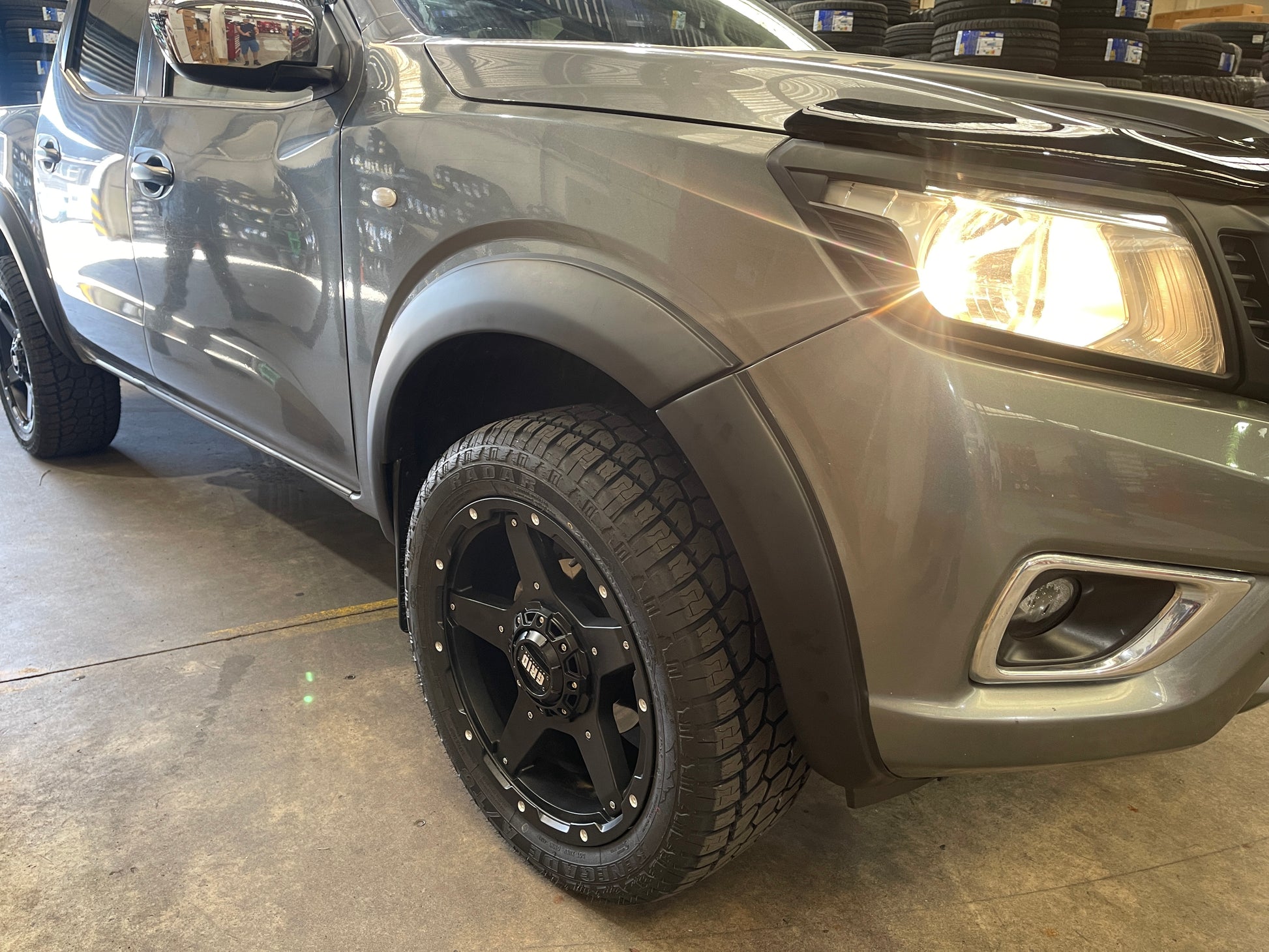 Headlight Covers suitable for Nissan Navara NP300 2015–2020 – left and right ABS set – view 2