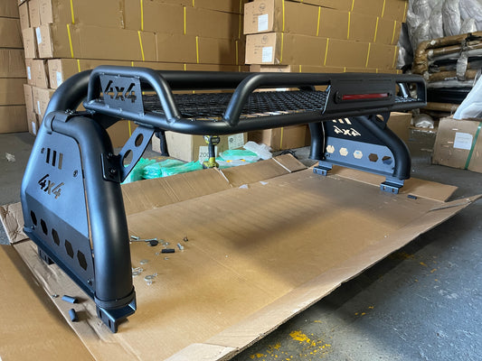 Universal Adjustable Ute Roll Bar with Upper Cargo Basket & LED Brake Light Zoom Tyres Otahuhu
