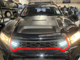 Front Grille With LED Black/Red - Suitable for Toyota Hilux 2015 - 2018 Revo Zoom Tyres Otahuhu