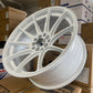 17x8.25 White Alloy Wheels 5x100 / 5x114.3 ET20 – Set of 4