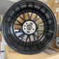 17x8.5 Alloy Wheels 4x100 / 5x100 ET20 Black Gold Rivets – Set of 4