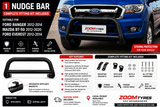 Nudge Bar - Suitable for Ford Ranger 2012-2014 Or Mazda BT50 2012-2020 Or Ford Everest  2012-2014 Zoom Tyres Otahuhu
