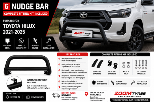 Nudge Bar - Suitable for Toyota Hilux 2021-2025 Zoom Tyres Otahuhu