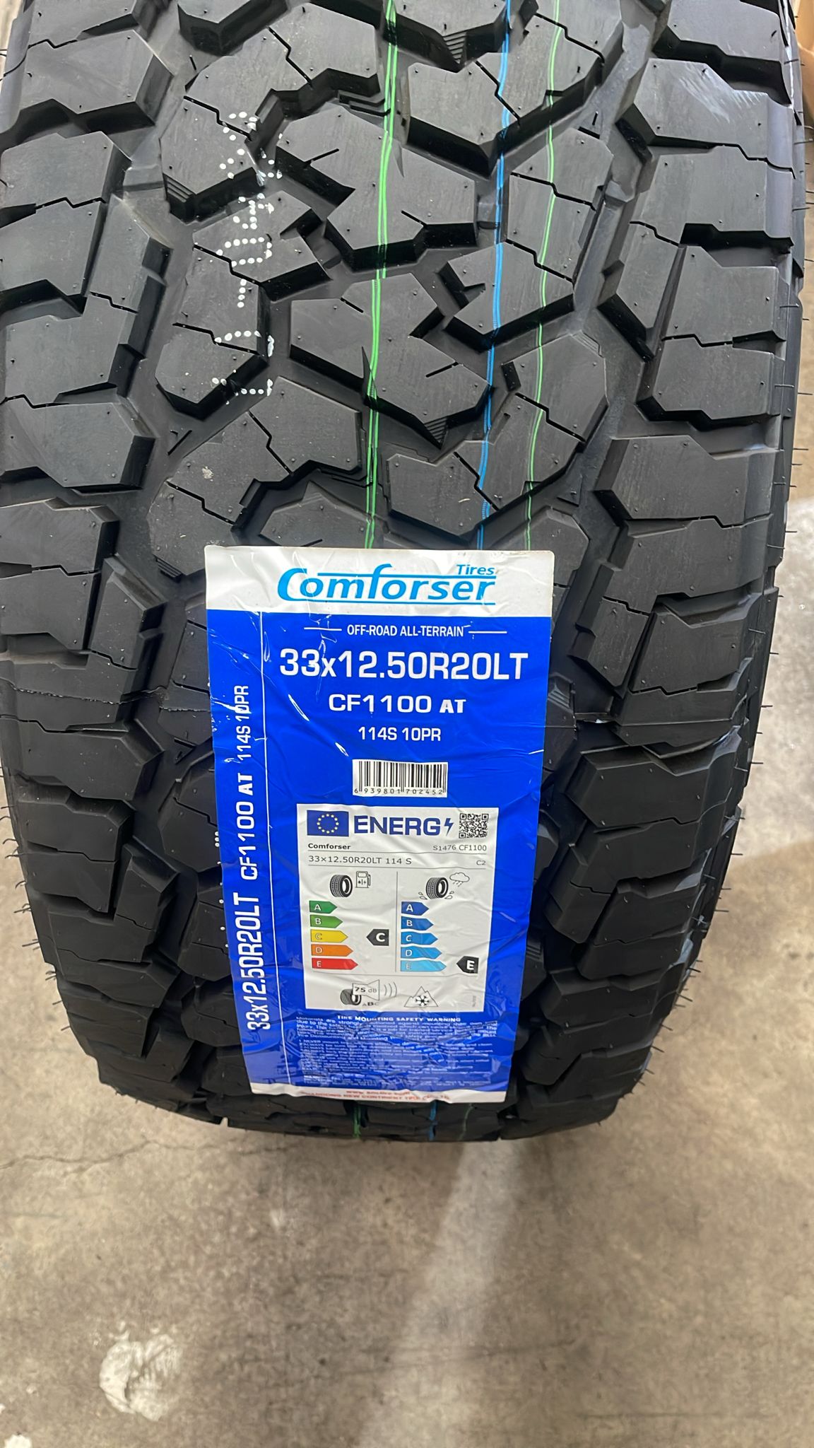 Comforser 33x12.50R20 CF1100 All-Terrain Tyre 114S 10PR Zoom Tyres Otahuhu