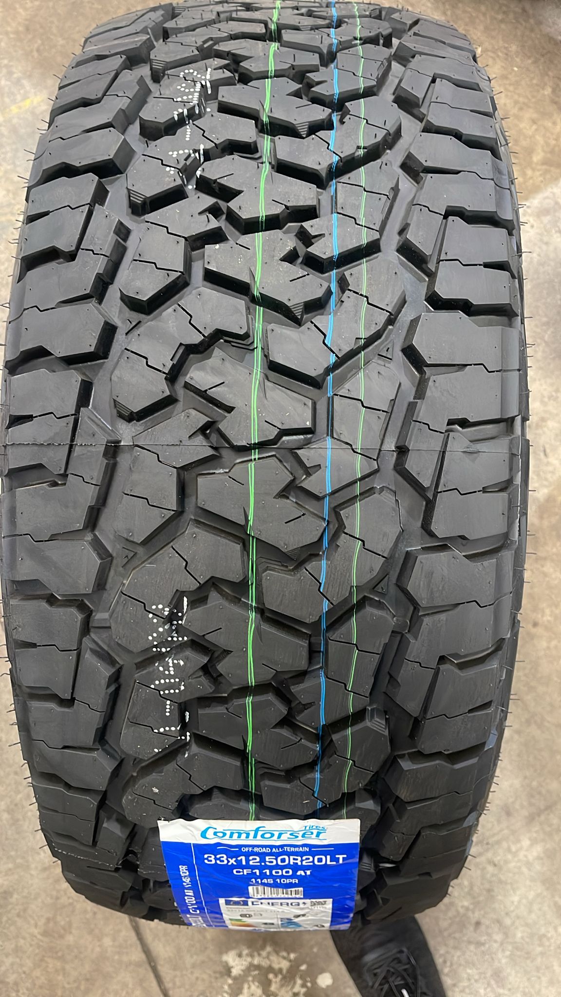 Comforser 33x12.50R20 CF1100 All-Terrain Tyre 114S 10PR Zoom Tyres Otahuhu