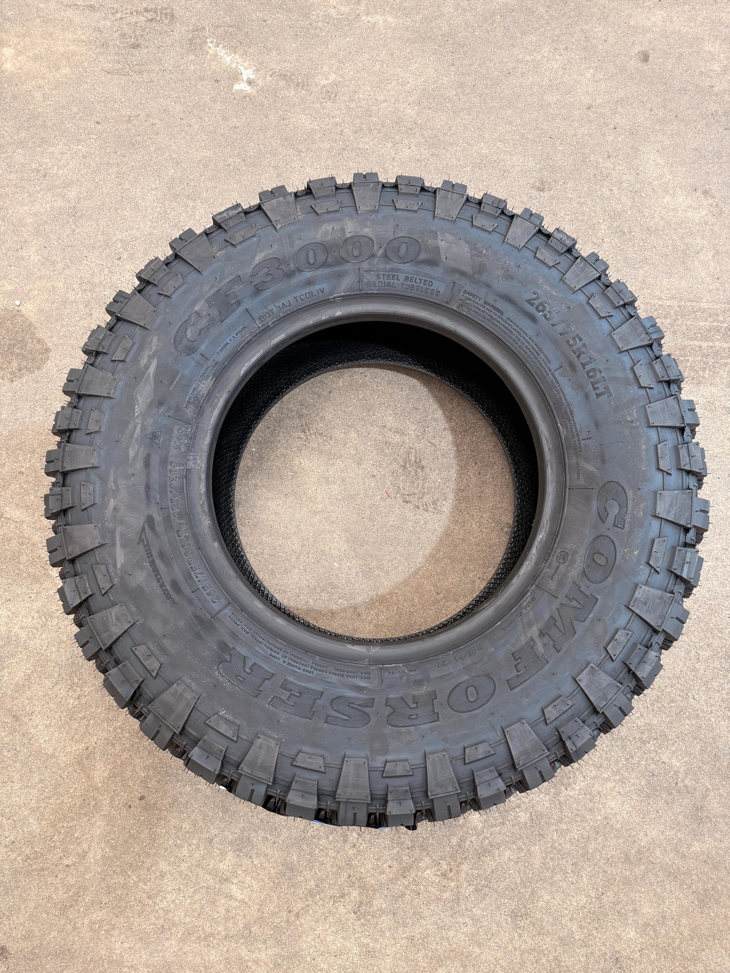 265/75R16 123/120Q 10PR MT – Comforser New Tyre | 4WD / Ute | Mud-Terrain