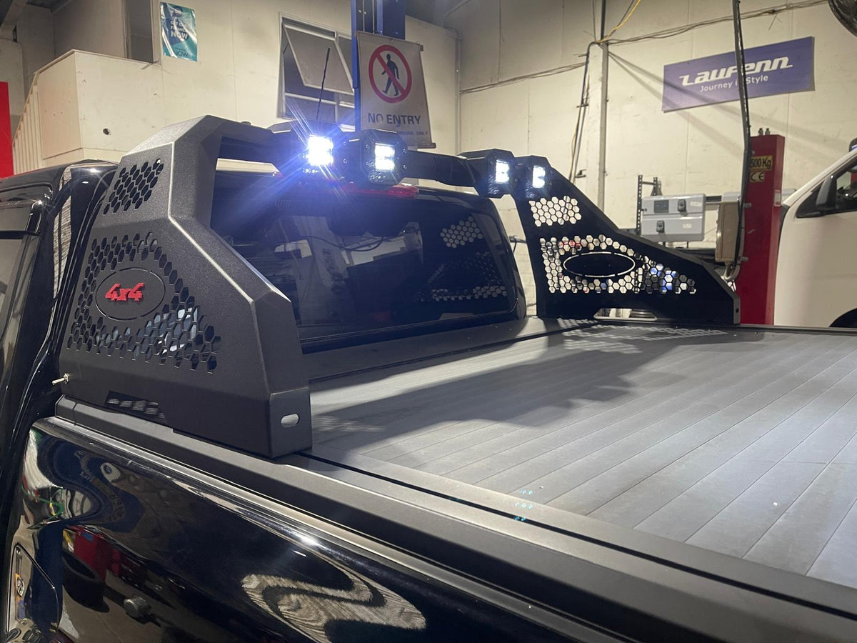 Universal Adjustable Ute Roll Bar with 4 LED Spotlights | Tonneau Cover Compatible Zoom Tyres Otahuhu