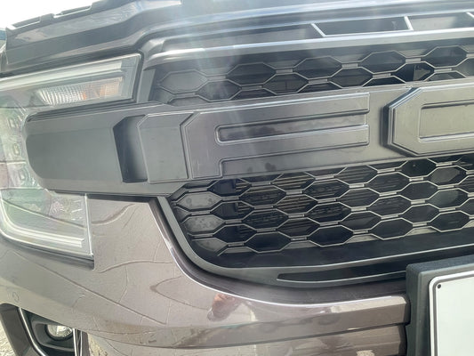 Front Grille with LED Letters - Suitable for Ford Ranger XLT Wildtrak Sport & Everest 2023–2026 | Black Zoom Tyres Otahuhu