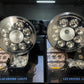Zoom Tyres Otahuhu pair of 7 inch round LED driving lights with projector lenses and halo rings in black housing